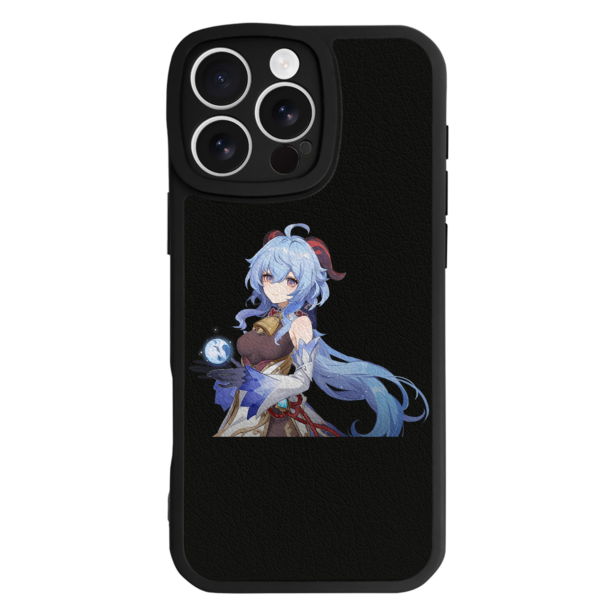 げんし神 甘雨 かんう genshin Ganyu 【iPhone 16シリーズ対応】シリコンスマホケース（レザー調） 材質：シリコン